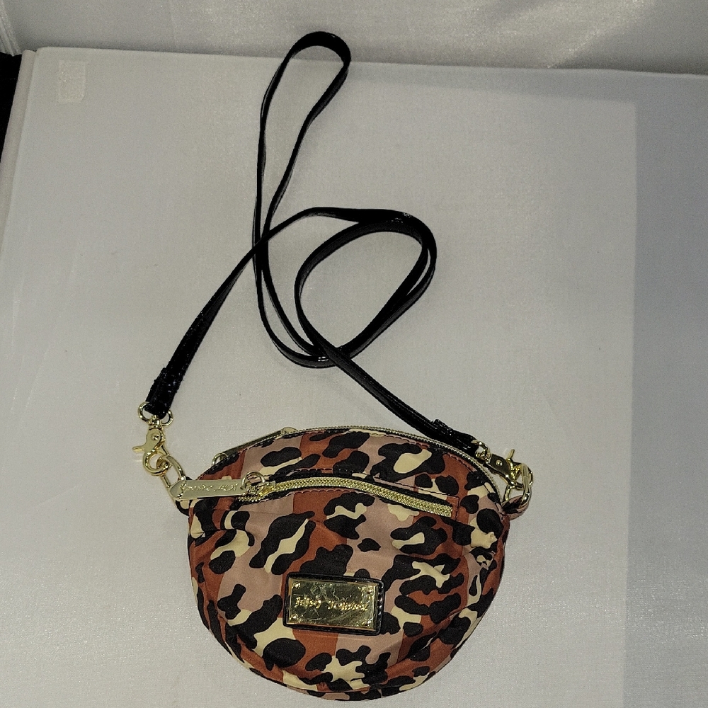 Betsy Johnson Leopard Print Crossbody Bag Iphone Size